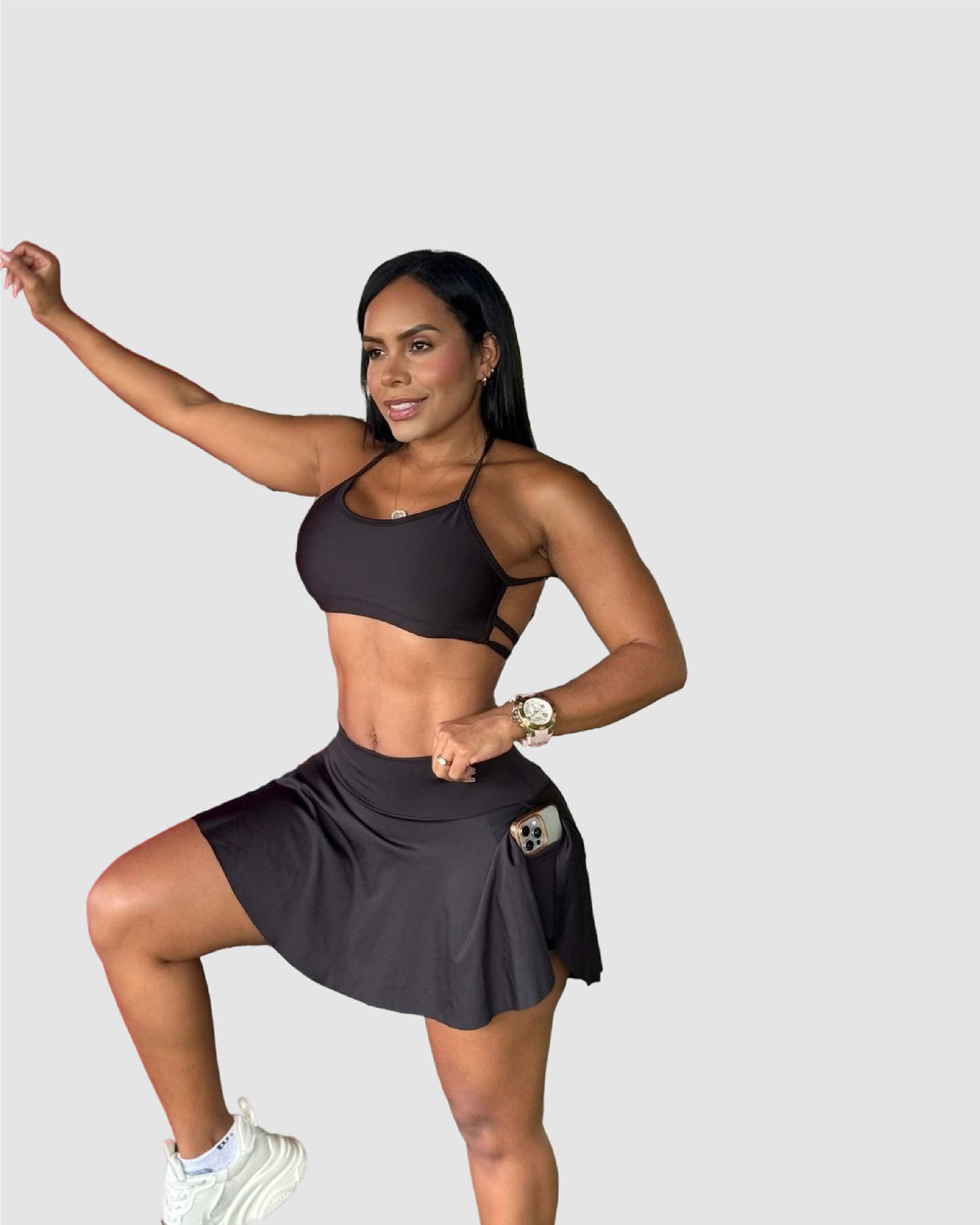 Falda short lulu + top