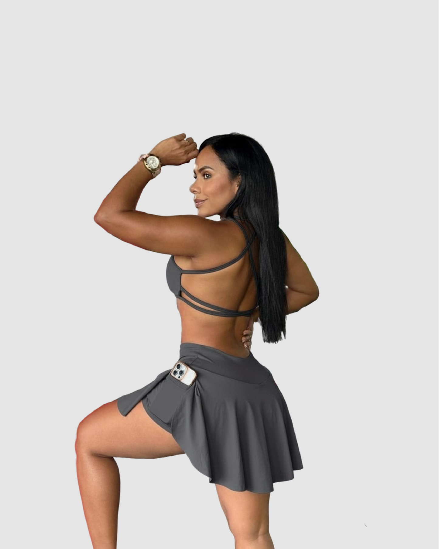 Falda short lulu + top