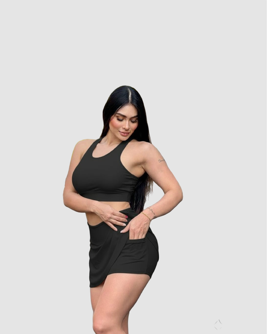 falda short ts + top