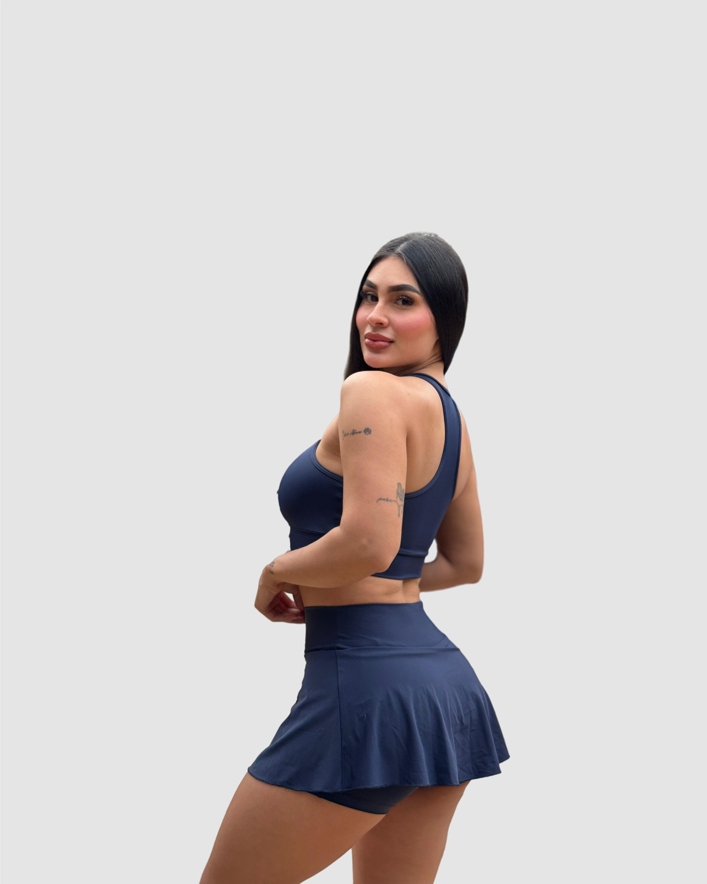 falda short ts + top